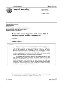 Population / Ethics / Human rights / Injustice / Internally displaced person / Human geography / Refugee / African Union Convention for the Protection and Assistance of Internally Displaced Persons in Africa / Kenya National Commission on Human Rights / Forced migration / Persecution / Demography