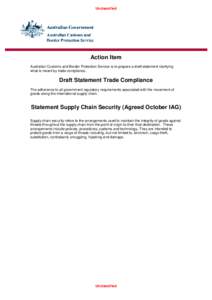 Microsoft Word - Draft Statements Supply Chain Security and Trade Compliance