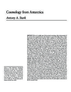 Cosmology from Antarctica