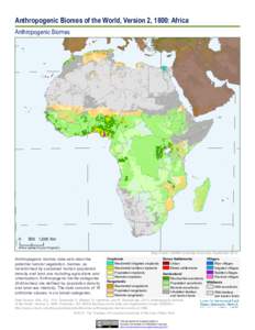 Anthropogenic Biomes of the World, Version 2, 1800: Africa Anthropogenic Biomes[removed],000 Km