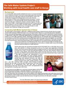 The Safe Water System Project: Working with local health care staff in Kenya