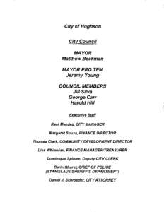 City of Hughson Citv Council MAYOR Matthew Beekman MAYOR PRO TEM Jeramy Young