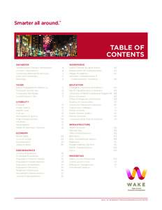 Smarter all around.™  TABLE OF DATA CONTENTS BOOK