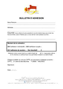 Bulletin adhésion sans date avec logo et pdp