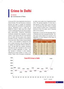 Crime In Delhi Taj Hassan Spl. Commissioner of Police In the year 2014, crime registration has shown a sharp increase. This was because a conscious decision was taken to register all complaints