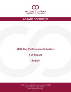 ACAATO DOCUMENT[removed]Key Performance Indicators Full Report English