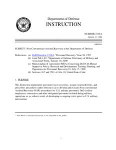 Department of Defense  INSTRUCTION NUMBER[removed]October 13, 2000