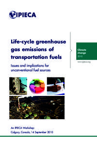 Life-cycle greenhouse gas emissions of transportation fuels (IPIECA, 2011)