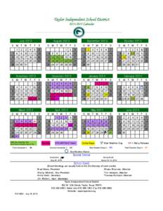 Taylor Independent School District[removed]Calendar