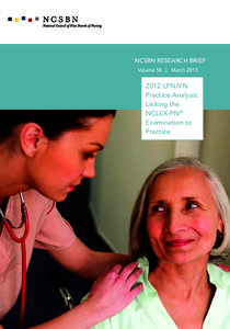 NCSBN RESEARCH BRIEF Volume 58 | March[removed]LPN/VN Practice Analysis: Linking the