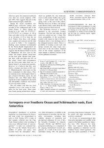 SCIENTIFIC CORRESPONDENCE which are quite old, remained unaffected even after two recent eruptions (1991