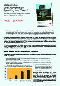 The Buckeye Institute for Public Policy Solutions 1 Should Ohio Limit Government