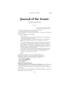 FEBRUARY 12, [removed]Journal of the Senate TWENTY-FOURTH DAY