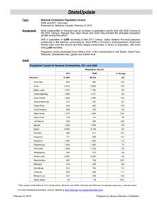 Microsoft Word - StatsUpdate_Nunavut Community Population Counts_2011 Census.doc