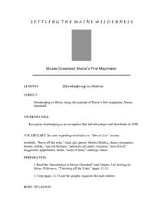 Bangor /  Maine / Maine / New England / Moses / Greenleaf / Geography of the United States / Politics of the United States / United States / Portland – South Portland – Biddeford metropolitan area / New Gloucester /  Maine / Shakers