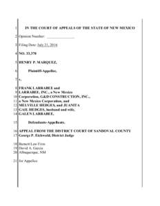 1  IN THE COURT OF APPEALS OF THE STATE OF NEW MEXICO 2 Opinion Number: _______________ 3 Filing Date: July 21, 2016