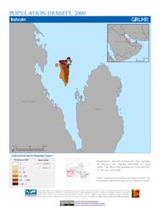 POPULATION DENSITY, 2000 Bahrain IRAQ  IRAN