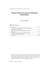 Goettingen Journal of Without International (State) Law Immunity, [removed]No