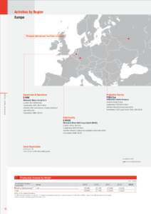Activities by Region Europe Principal Operational Facilities in Europe  Activities by Region / Europe
