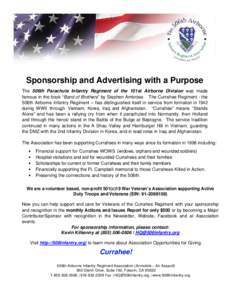 Sponsorship and Advertising with a Purpose