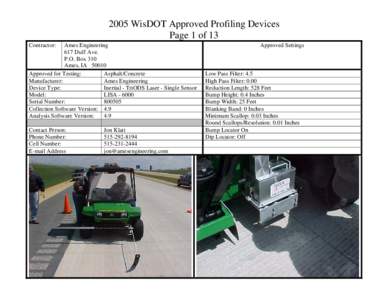 Approved profiling devices[removed]