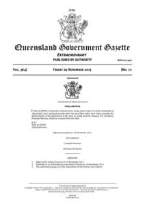 [521]  Queensland Government Gazette Extraordinary Vol. 364]