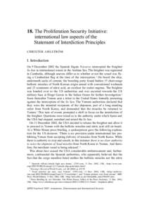 International relations / International security / Bureau of International Security and Nonproliferation / Weapon of mass destruction / United Nations Security Council Resolution / Nuclear proliferation / Military / Arms control / Nuclear weapons / Proliferation Security Initiative