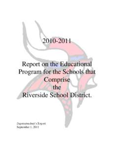 [removed]Report on the Educational Program for the Schools that Comprise the