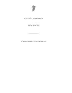 STATUTORY INSTRUMENTS.  S.I. No. 341 of 2014 ————————
