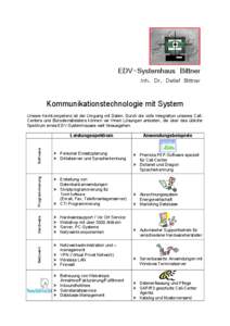 EDV-Systemhaus Bittner Inh. Dr. Detlef Bittner