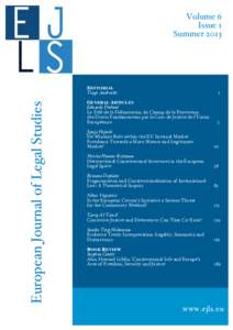 European Journal of Legal Studies  Volume 6 Issue 1 Summer 2013