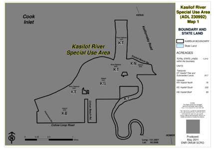 Kasilof River Special Use Area (ADL[removed]Map 1  KENAI