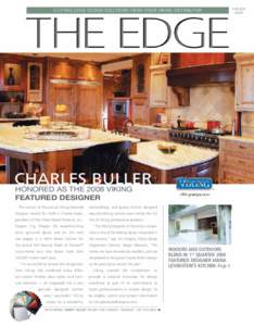Cutting Edge design solutions from your viking distributor  CHARLES BULLER HONORED AS THE 2008 VIKING FEATURED DESIGNER