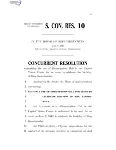 IV  113TH CONGRESS 1ST SESSION  S. CON. RES. 10