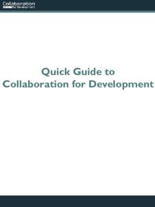 Quick Guide to Collaboration for Development . 1
