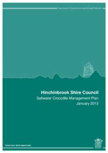 Hinchinbrook Shire Council Saltwater Crocodile Management Plan
