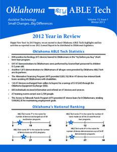 Oklahoma				ABLE Tech Assistive Technology Small Changes...Big Differences