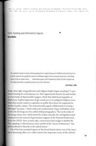 Wallis, Brian. “Public Funding and Alternative Spaces.” Alternative Art New York, 1965–1985. Ed. Ault, Julie. Minnesota: Minnesota University Press, 2002. pp161–181. 