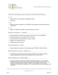 Million standard cubic feet per day / Turboexpander / Sour gas / Vapor-compression refrigeration / Refrigeration / Amine gas treating / Gas compressor / Acid gas / DESCON Engineering / Chemical engineering / Chemistry / Technology