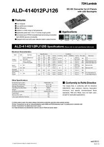 DC-DC Converter for LC Panels with LED Backlights ALD-414012PJ126 ■ Features ●Four Outputs