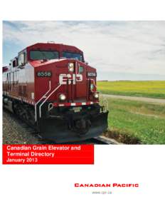 to your customer Canadian Grain Elevator and Terminal Directory January 2013