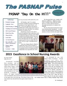 1  PASNAP “Day On the Hill” In this Issue 