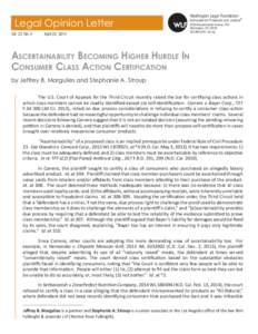 Legal Opinion Letter Vol. 23 No. 4 April 25, 2014  Washington Legal Foundation