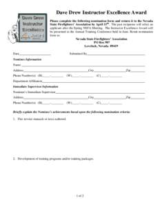 Microsoft Word - Instructor of the Year Application Form.doc