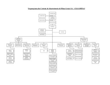 Organograma das Centrais de Abastecimento de Minas Gerais S/A – CEASAMINAS Assembléia Geral Conselho Fiscal Conselho de Administração Auditoria Interna