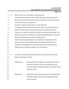 SR‐PUB‐NLH‐002  Rate Stabilization Plan Rules and Refunds Application  Page 1 of 2  1   Q. 