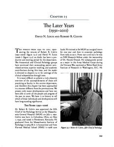 Chapter   The Later Years (1991–2011) David N. Louis and Robert B. Colvin