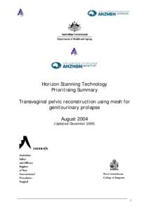 Microsoft Word - Transvaginal pelvic reconstruction using mesh.doc