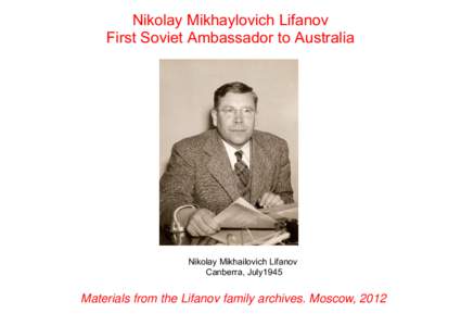 Microsoft PowerPoint - Lifanov Family Archives ENG.PPT [Compatibility Mode]