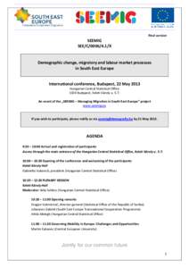 Microsoft Word - SEEMIG Conference 22 May 2013 Agenda final.doc